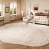 Creme Stil Schlafzimmer Dekor Großer Teppich Unregelmäßige Form Teppiche für Wohnzimmer Flauschig Weich Lounge Bodenmatte Zuhause Dicker Plüschteppich