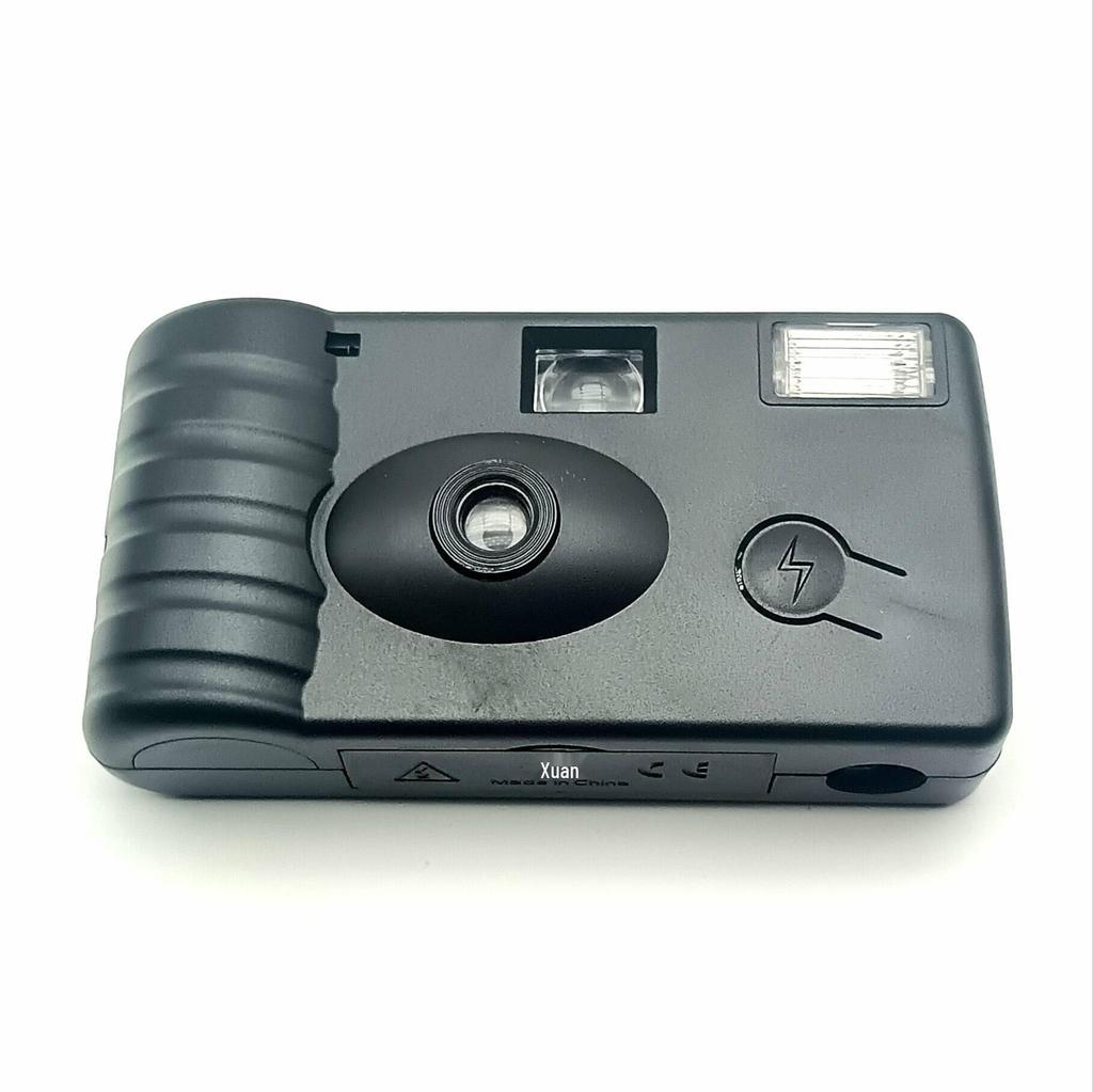 D76 Black and White Retro 35mm Disposable Point-and-Shoot Camera with Customizable Patterns