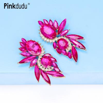 Moda 9 cores strass geométrico brincos de pino romântico luxo incrustado zircão brinco para mulheres jóias PD1525