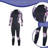 Women Wetsuit Dive Suit Long Sleeves Back Zipper Cold Water Swimsuit for