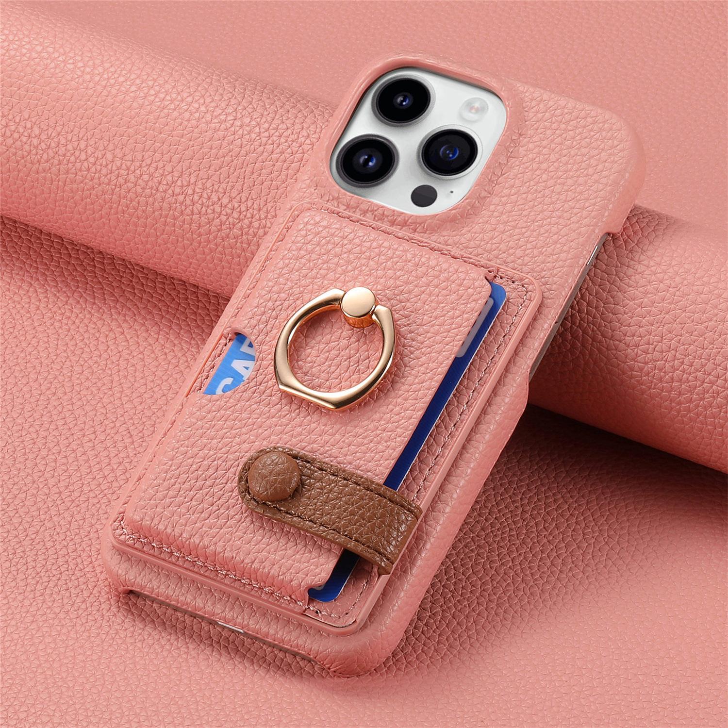 

Новая модель подходит для чехла-держателя для мобильного телефона iPhone 16 Pro, защитного чехла Apple 14 Anti-Drop 13promax iPhone 7/8/SE 2020/SE3 розовый