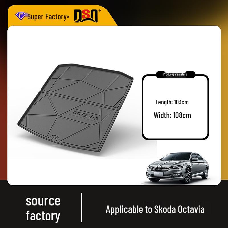

Коврик в багажник Skoda Octavia/Octavia PRO/Rapid TPE - Водонепроницаемый и износостойкий, цельноформованный. Black TPE Trunk Mat