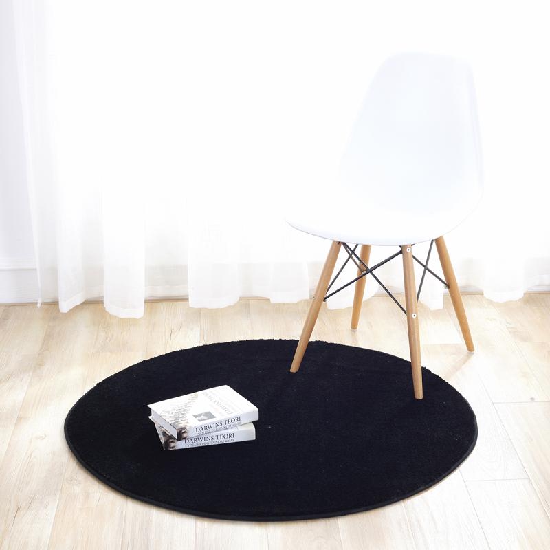 Modern Style Carpets for Living Room Solid Color Bedroom Decor Round Carpet Thicken Plush Bedside Floor Mat Home Fluffy Soft Rug