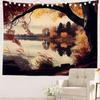 Woman Sexy Artistic Black and White Line Picnic Mat Hippie Trippy Tapestry Wall Art Meditation Decor for Bedroom Living Room