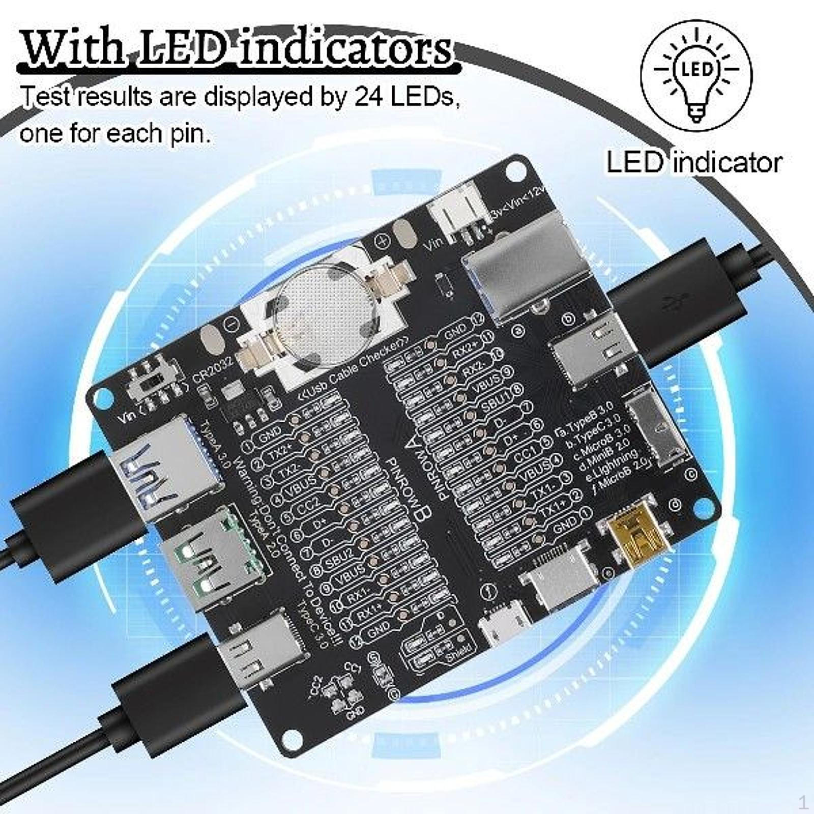 

Charging Test USB Cable Tester Board Fast Type-Micro Accessories Checkers for Engineer Without Shell