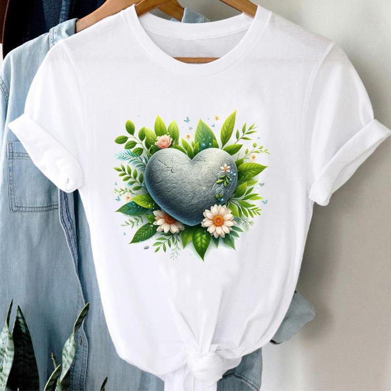 (Asian Size)  Short Sleeve T Shirt trend butterfly lovely cute Women Tee Top Clothing Casual Fashion Print Lady Female Graphic T-shirts
