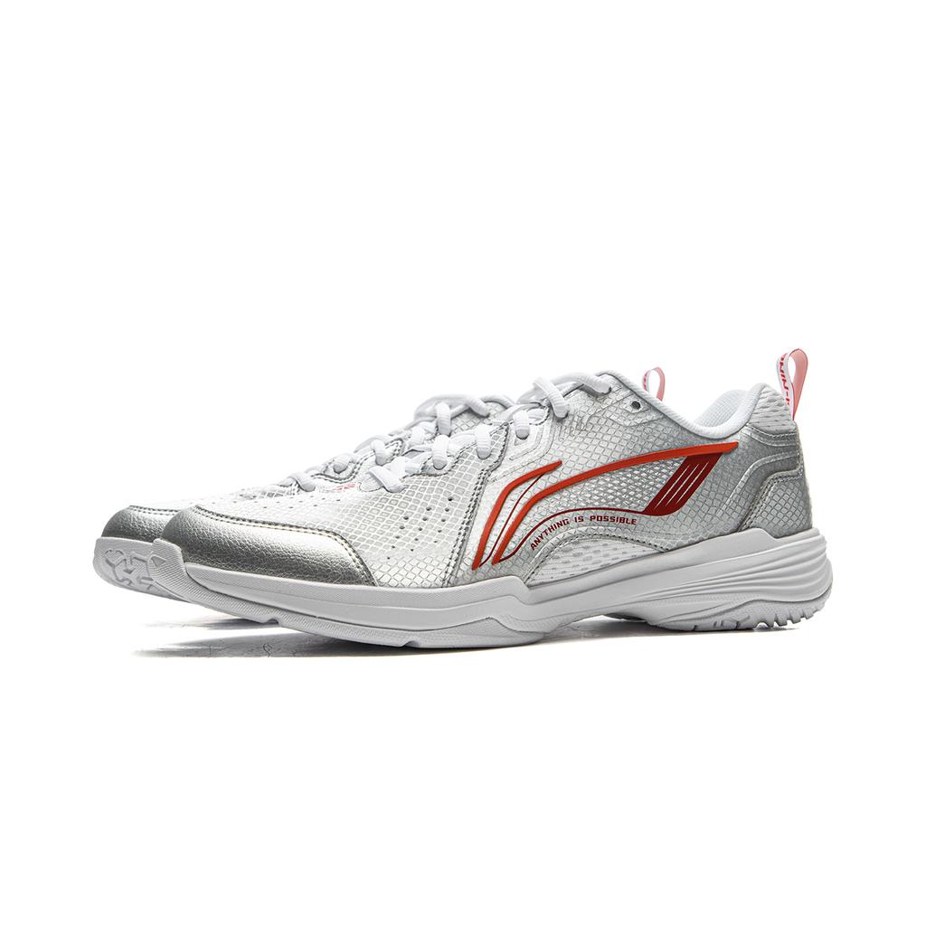 Li Ning All-Around King V2.0 Comfortable Fashion Durable Non-Slip Shock Absorbing Low-Top Badminton Shoes Unisex sneaker Silver AYTU001-7