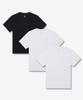 [Forever 21] [3PACK] Unisex Cotton 30-Count Regular Fit Short Sleeve T-shirt Black+White [Shipped from Korea] 100% Authentic