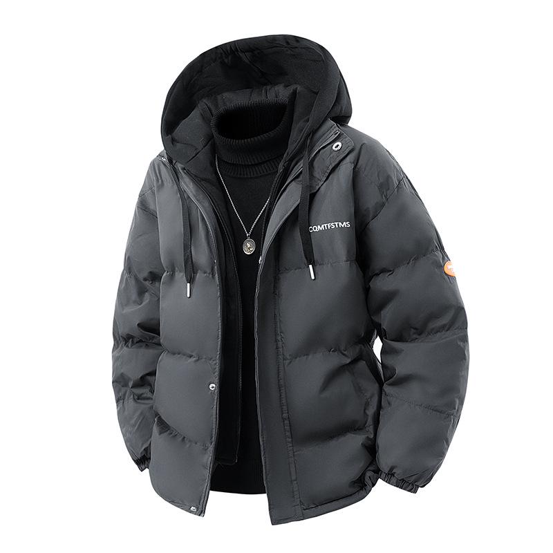 Men's Hooded Cotton Coat Winter 2025 - Thick Faux Two-Piece Warm Jacket