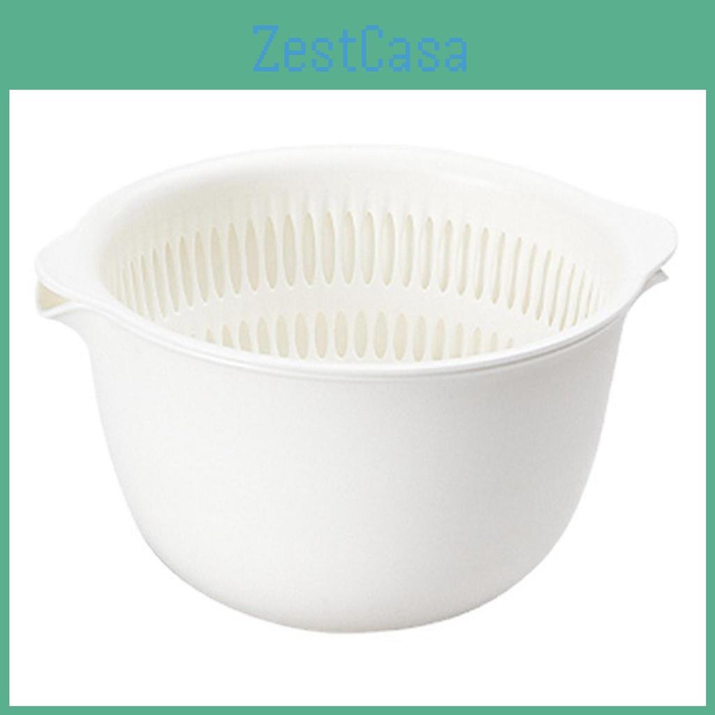 Layer Vegetable Double Washbasin Plastic Strainer Vegetable Basket For Kitchen Living Room