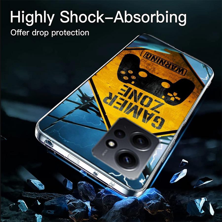 Gamer zone traffic sign Game handle Phone Case For Redmi 12 13C 12C 15C 9 10 10C Note 13 Pro Plus 14 15 Pro 9T 9C 9A TPU Soft Co