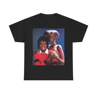 Michael Jackson tričko mimozemšťan a vintage vtipný dárek retro Unisex T-shirt z těžké bavlny Unisex