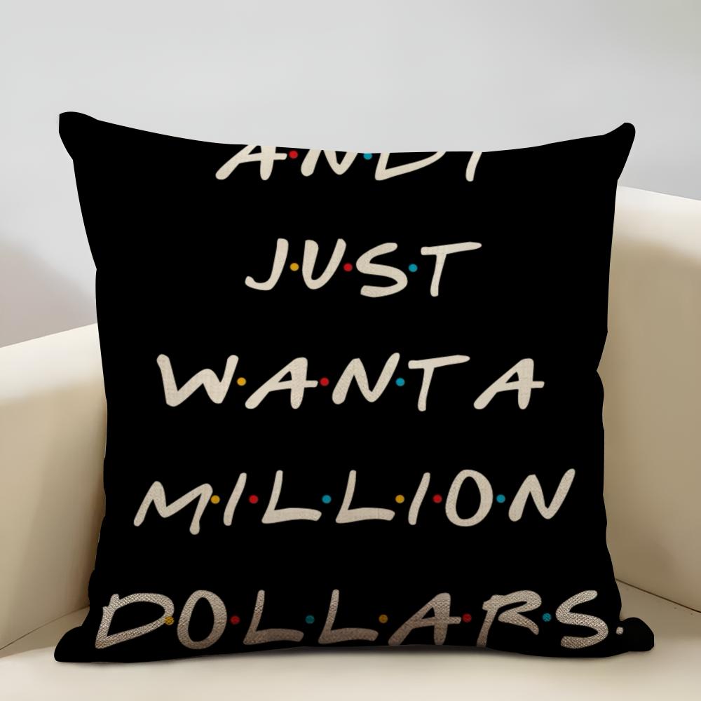 Classic lines Cushion Cover Household Decoration Linen Sofa Cushion Cover: Skin-Friendly & Breathable with Invisible Zipper