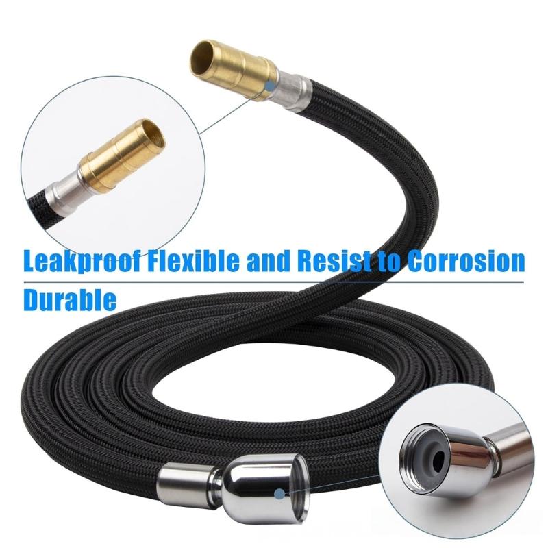 67 Inch Flexible Faucet Hose Replacement for Bathroom Sink Leak Proof Nylon Tubing Fittings Faucet Hose Replacemnet