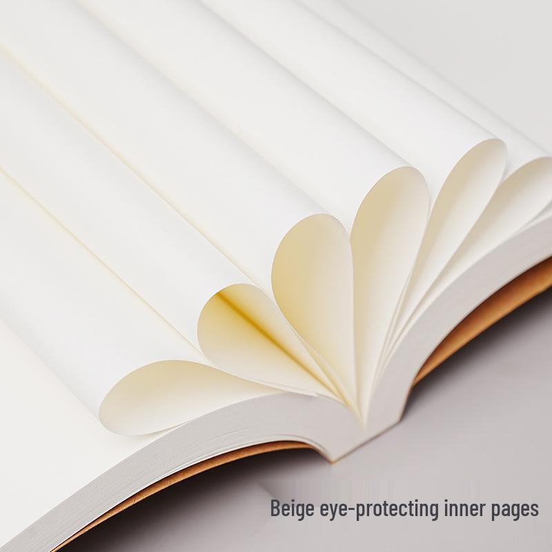 Thickened Student Retro Notepad: Large Blank Drawing & Diary Book