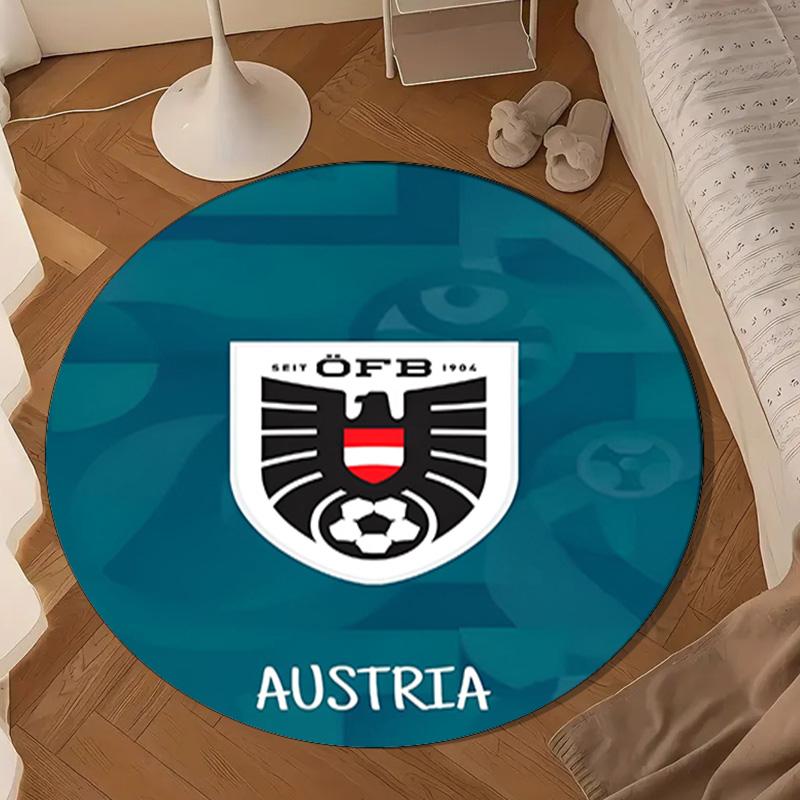 Austria Football Emblem Round Mat Home Decor, Chair Rug For livingroom,Bedroom, Doormat Home Decor Birthday Gift Christmas Gifts