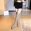 European American 2024 Simple Thick Heel Pointed Over Knee Boots Elegant Luxury High Heel Women's Boots 2024 Autumn/Winter