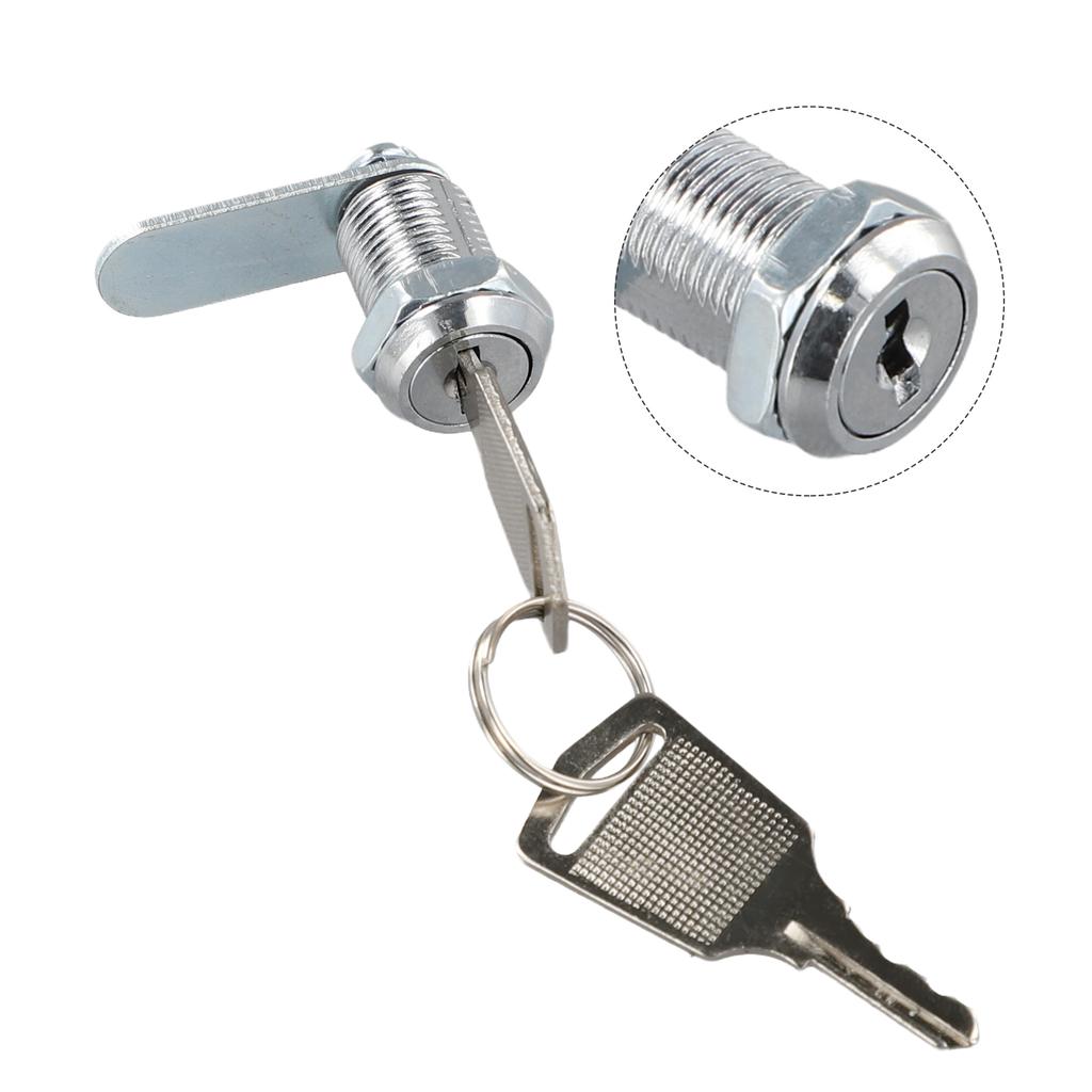 Drawer Lock With 2 Key Security Furniture Lock Security Locks Silver 12mm