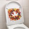 Wall Stickers Maple Leaf Circle Autumn Thanksgiving Day Decoration Toilet Bedroom Door Decoration Self Adhesive Decals