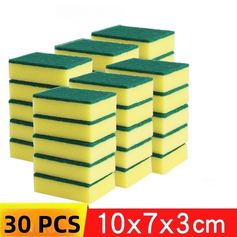 1-60PCS Kitchen Sponges Dual-Sided Scrub Pads Super Absorbent Dish Towel Scratch Resistant Scrubbing Sponge Highly Absorbent