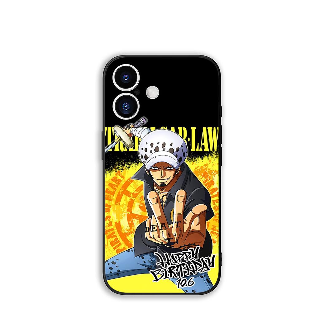 Phone Cover Trafalgar D Water Law One Piece for Apple iPhone 16 15 14 Plus 13 12 Mini 17 Pro Max + ProMax 16E Air 15+ Case
