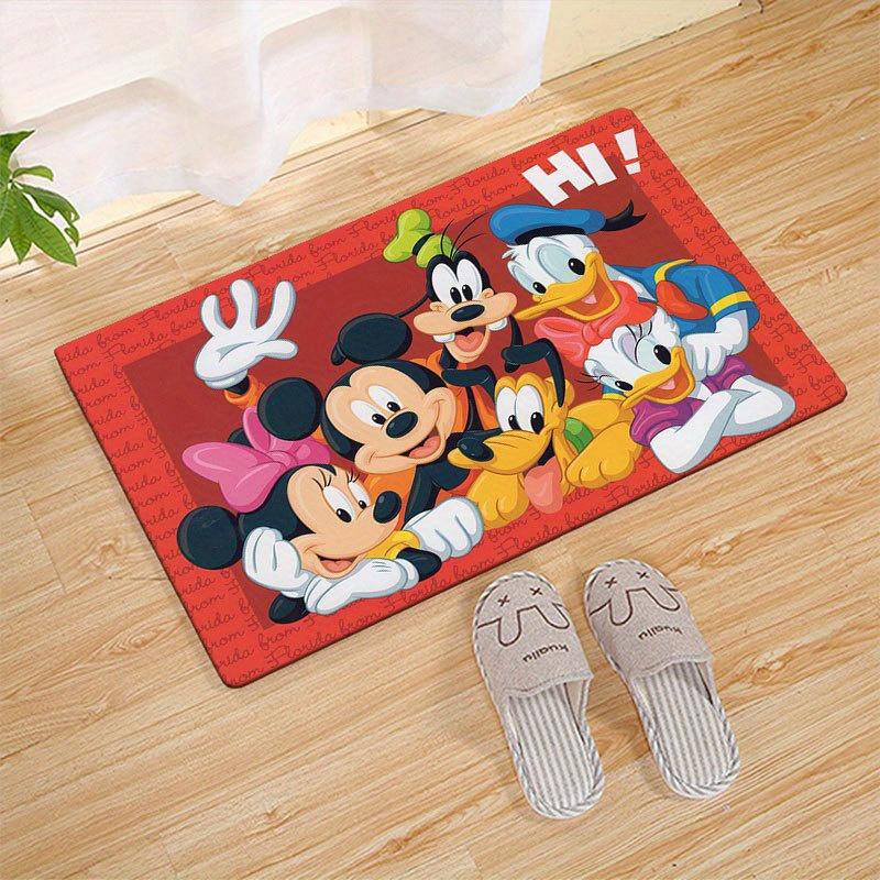 

1pc Mickey and Minnie Area Rug, Non Slip Floor Mat, Cartoon Character Design, Soft Velvet, Room Decor, Washable Indoor Carpet 60cm by 90cm