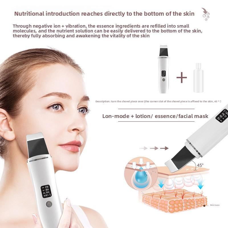 C3 Base Ultrasonic Shovel Machine EMS Positive and Negative Ion Blackhead Export Mask Introduction Lifting Firming Cleaning