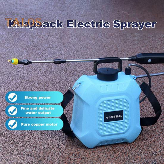Bateriemi napájený postřikovač 2 galony USB dobíjecí elektrický postřikovač s teleskopickou tyčí 3 režimy postřiku Přenosný batohový postřikovač s popruhem pro zahradu