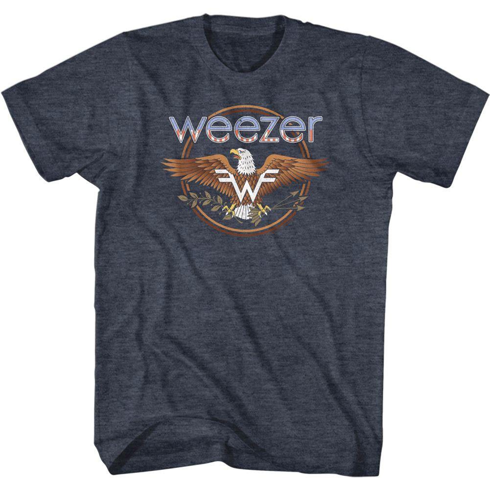 Men s Weezer Eagle T-shirt XXX-Large Navy Heather 4XL