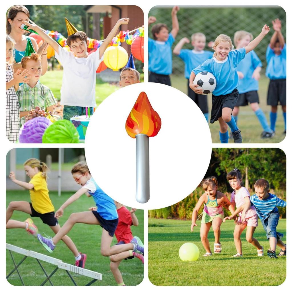 Inflatable Torch Fun Torch Inflates For  Games MedievalThemed Party Sports Competitions, 16 Inches