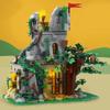 Fast Delivery Lion Knight Archery Range Small Particle Assembled Building Block Toy Medieval Building Castle Model