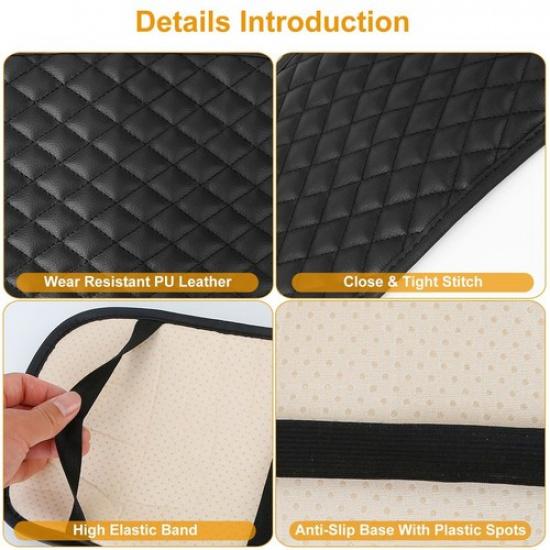 Car Armrest Pad Cover PU Leather Console Seat Box Cover Protector Cushion Pad