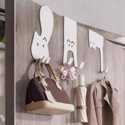 1/6 Stück Türhaken aus Metall zum Aufhängen von Kleidung, Hüten, Mänteln, Taschen, Handtuchhalter, Haken für Schlafzimmer, Badezimmer, Küche