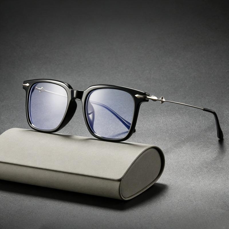 Men's and Women's Fashionable Blue Light Blocking Glasses Square Oversized Fashion Glasses High-Definition Computer Glasses
