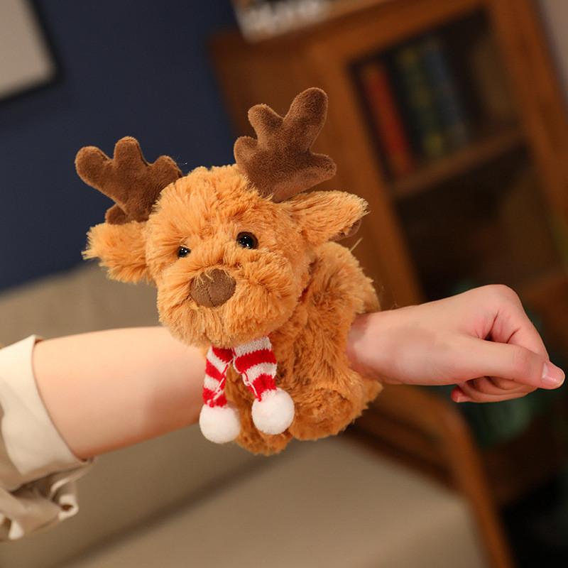Festive Soft Plush Reindeer Bracelet For Children Ideal Christmas Tree Ornament