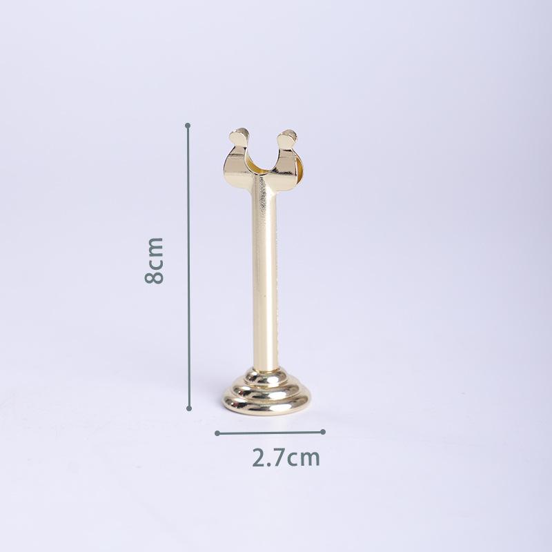 U Shape Name Card Display Stand Stainless Steel Picture Clips Name Card Holder  Table Accessories