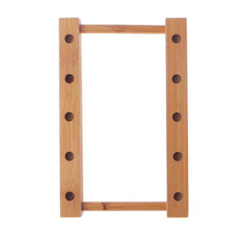 A96I-Dish Rack Pots Wooden Plate Stand Wood Kitchen Cup Display Drainer Holder NEW