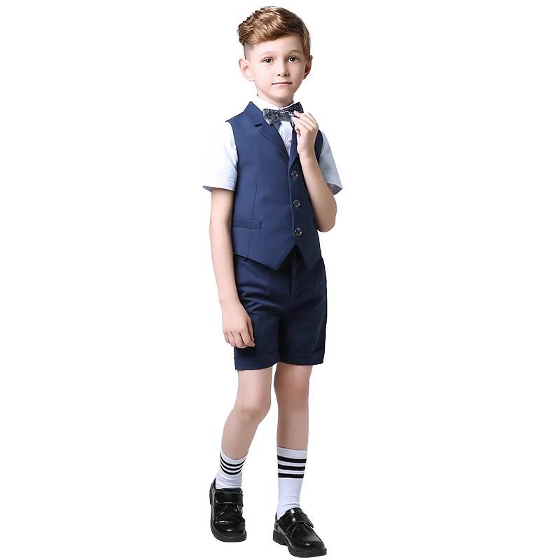 Romon Boys' Formal Vest Five-Piece Set