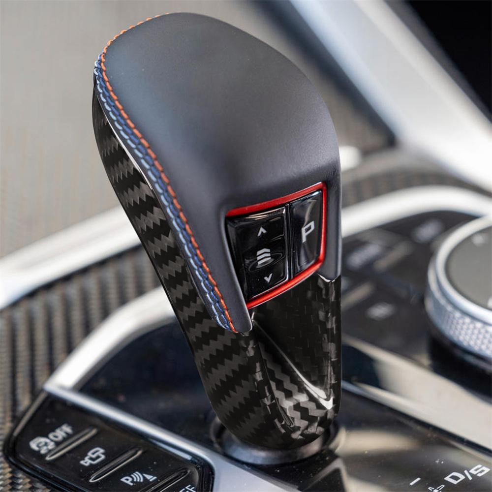 Real Carbon Fiber Gear Shift Cover Knob Trim For BMW M2 M3 M4/X3M X4M X5M