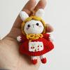 Handmaking Crochet Rabbit Doll Keychain For Gifts Cute Animal Doll Crochet Keychains Knitting Kitten Keyrings Custom