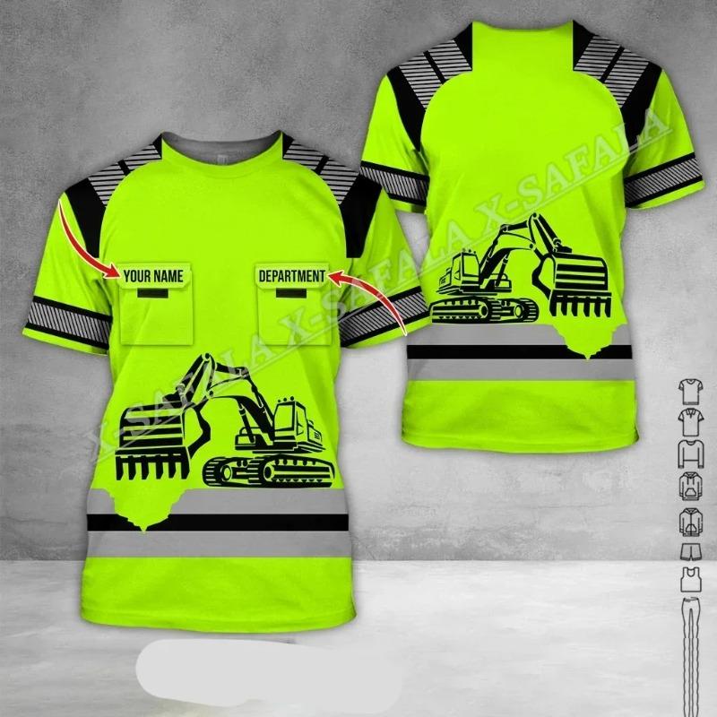 Stromleitungsmonteur Schweißer LKW-Fahrer Mechaniker Elektriker LKW 3D-Druck T-Shirt Herren Oberteil T-Shirt Nicht-Arbeitskleidung Cosplay Sicherheitsuniform