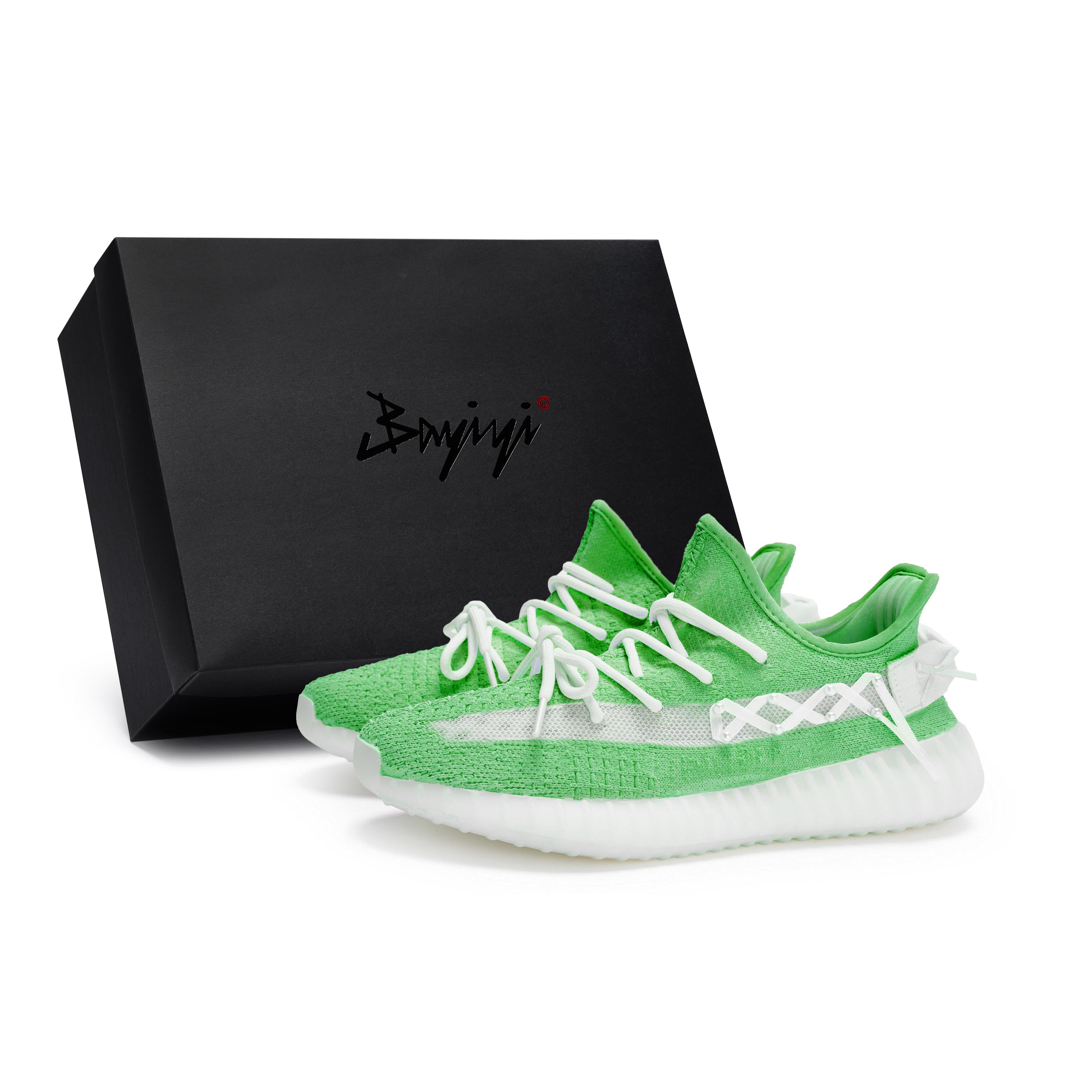 

Adidas Originals Yeezy Boost 350 V2 Slip Resistant Low top Casual Shoes Unisex White Green HQ6316(Team80-S-BOX) 45⅓