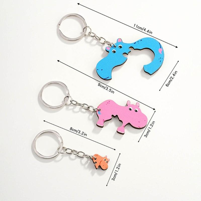 Animal Shape Stylish Keyrings Set Great for Anniversaries Valentines Birthdays