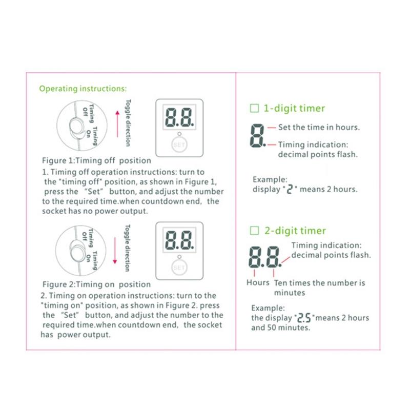 Energy Saving Digital Countdown Timer Switch Telephone Battery Vehicle Charging Electronic Timer Socket EU Plug For Home