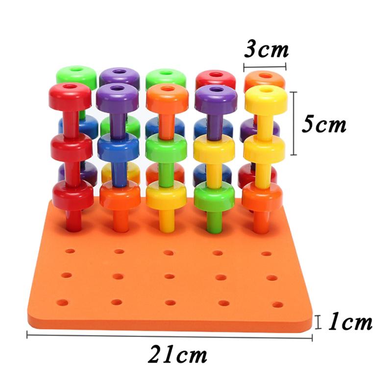 Stacking Board Game Building Blocks Kids Toys 3D Large-Particle Stack Space Construction Fine Motor Training Educational Toys