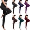 Fashion Women Solid Color Warm Winter  Pants Keep Warm Leggings