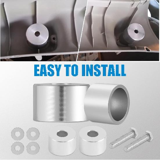 A Pillar Grab Handle Repair Upgrade Kit Compatible With 2002-2009 Dodge Ram 1500 2500 3500 Aluminum Material - Silver