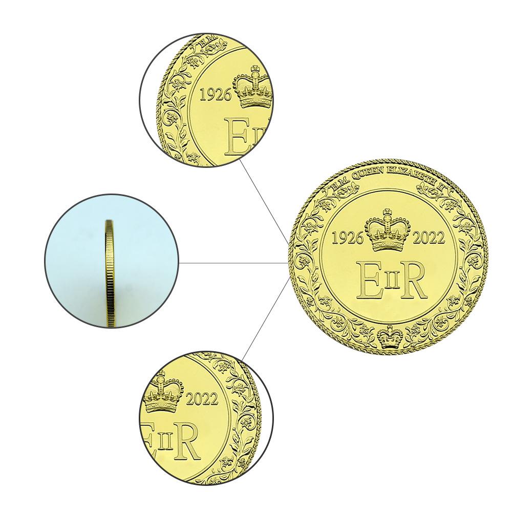 Reine d'Australie, Pièces de la Reine Elizabeth II, 1926-2022, Emblème de l'Angleterre, Médaille Métallique