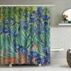Van Gogh Irises Shower Curtain Waterproof Fabric Wall Decor for Bathroom Modern Blue Floral Print Home Decor (Green) by AliExpre