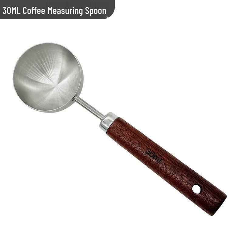 15ml/30ml Coffee Measuring Spoon with Stainless Steel and Solid Wood Handle